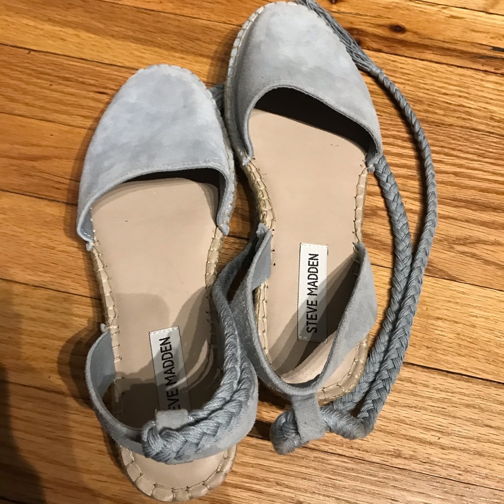 Steve Madden Mesa Espadrilles Coastal Cottage tie rope flat sandals pastel 9 - Picture 10 of 11